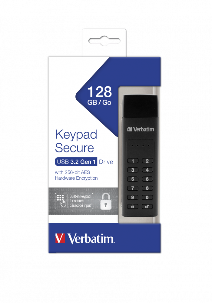 Verbatim Keypad Secure Flash 256 bit encrypted ( 128 GB)