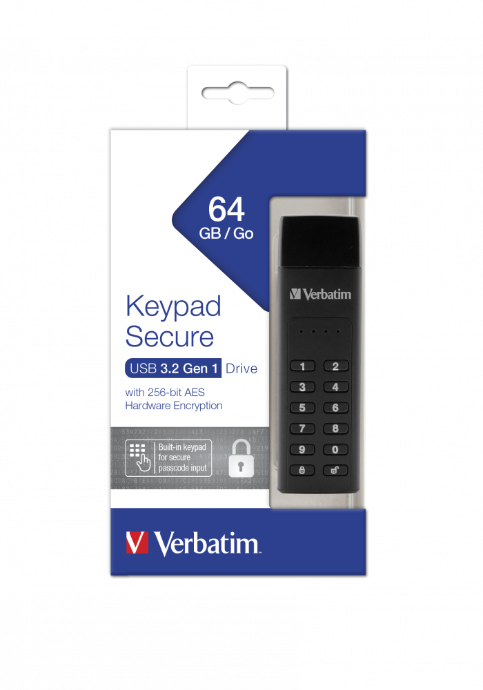 Verbatim Keypad Secure Flash 256 bit encrypted ( 64GB)