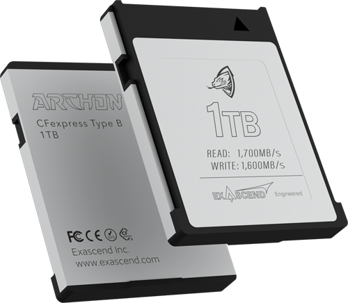 Exascend CFexpress Type B : Archon RED-approved cards for RED V-RAPTOR (1TB)