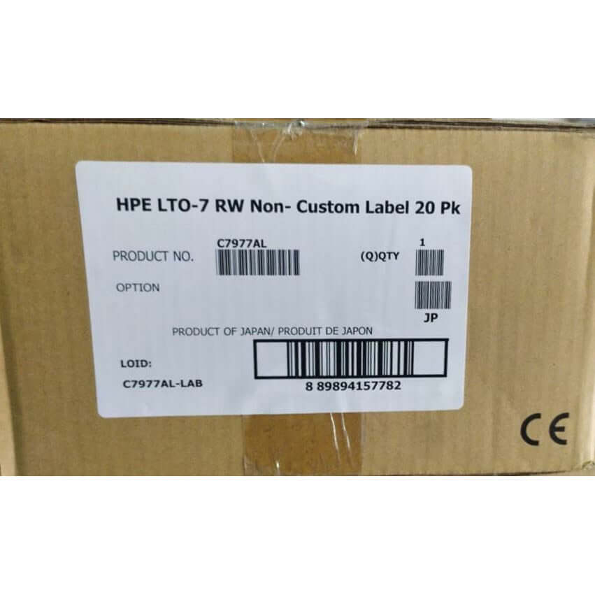 HPE LTO-2 200/400GB : Prelabelled LTO 20 Pack (C7972AL/C7972AN) Dubai UAE